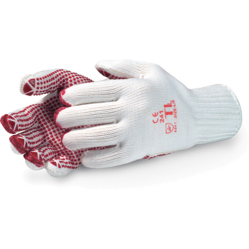 Grobstrick-Handschuh mit Noppen, rot, Größe 8, 12 Paar